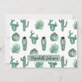 Personalized Southwest Cactus Botanical Note Card Notitiekaartje (Voorkant)