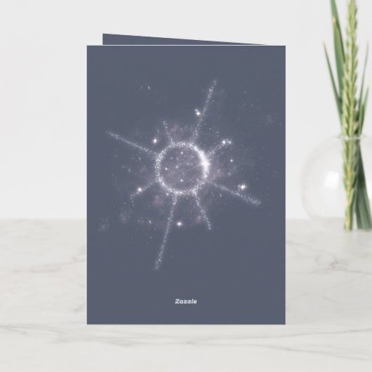 Personalized Space Theme Birthday Card Kaart (Achterkant)
