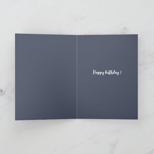 Personalized Space Theme Birthday Card Kaart (Binnen)