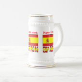 Personalized Spain Flag Heritage Design Bierpul (Voorkant rechts)