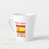 Personalized Spain Flag Heritage Design Small Latte Mok (Linkerhoek)