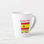 Personalized Spain Flag Heritage Design Small Latte Mok (Rechterhoek)