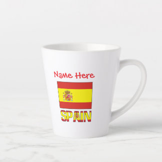 Personalized Spain Flag Heritage Design Small Latte Mok