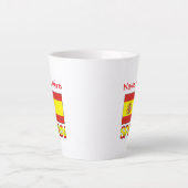 Personalized Spain Flag Heritage Design Small Latte Mok (Voorkant)
