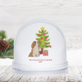 Personalized Spaniel Dog Christmas Sneeuwbol