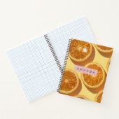 Personalized Sparkle Citrus Glitter Orange Notitieboek (Binnen)