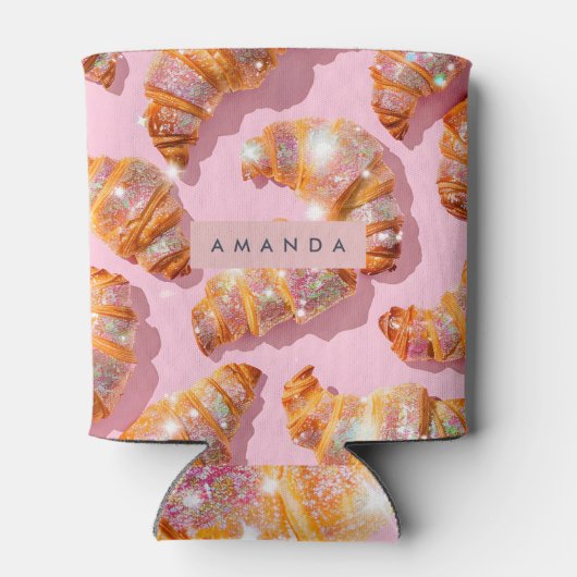 Personalized Sparkle Croissant Style Blikjeskoeler (Achterkant)