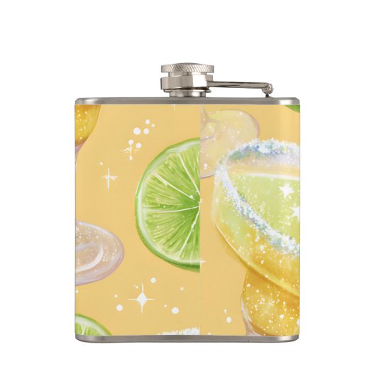 Personalized Sparkle Margarita & Lime Heupfles (Achterkant)