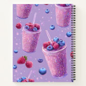 Personalized Sparkling Berry Bliss Purple Smoothie Notitieboek (Achterkant)
