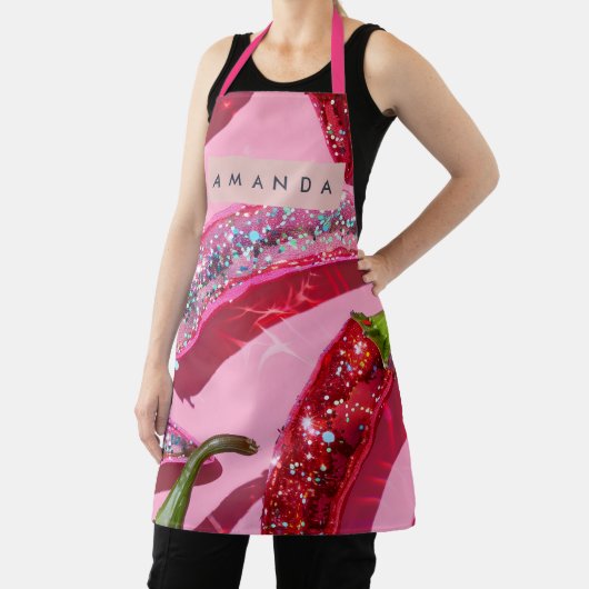 Personalized Sparkling Hot Pink Glitter Chili Schort (Insitu)