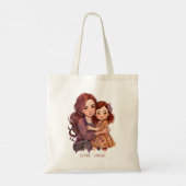 Personalized Sparkly Mother and Daughter Tote Bag (Achterkant)