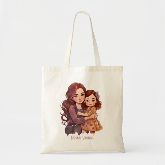 Personalized Sparkly Mother and Daughter Tote Bag (Voorkant)