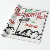 Personalized Special Delivery From The North Pole Cadeaupapier (Uitgerold)