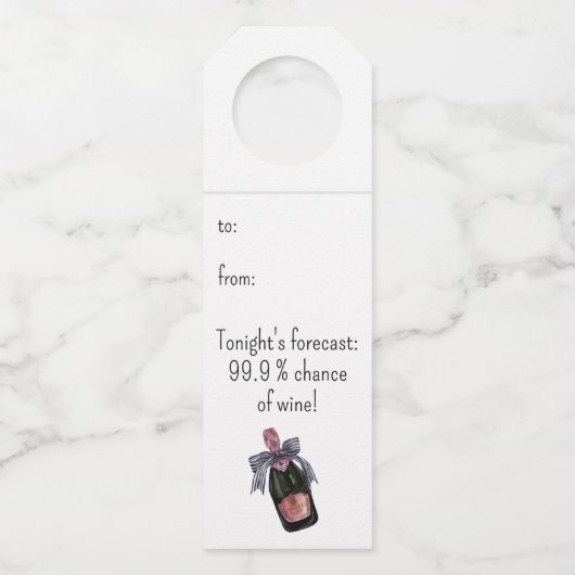 Personalized Special Event Bottle Hanger Tags (Voorkant)