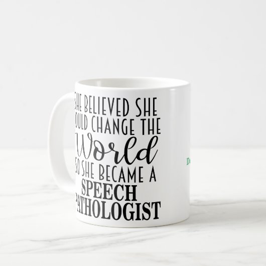 Personalized Speech Pathologist Gift Mug Koffiemok (Voorkant links)