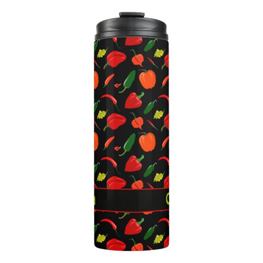 Personalized Spicy Pepper Pattern  Thermosbeker (Voorkant)