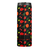 Personalized Spicy Pepper Pattern  Thermosbeker (Achterkant)
