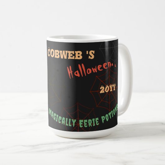 Personalized Spooky Halloween Magically Potions Koffiemok (Voorkant rechts)