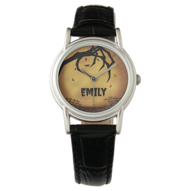 Personalized Spooky Hand Emo Horloge (Voorkant)