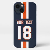 Personalized Sports Jersey iPhone Hoesje (Achterkant)