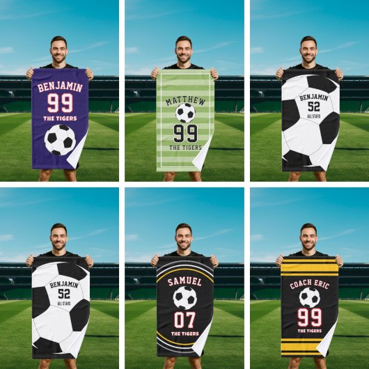 Personalized Sports soccer coach Football Player Handdoek