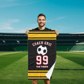 Personalized Sports soccer coach Football Player Handdoek