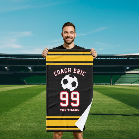 Personalized Sports soccer coach Football Player Handdoek