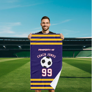 Personalized Sports soccer Custom Football Player Handdoek