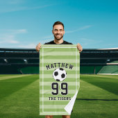 Personalized Sports soccer Football Player Handdoek