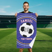 Personalized Sports soccer Football Player Handdoek