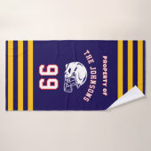 Personalized Sports Towel | Custom Football Player Badhanddoek (Badhanddoek)