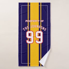 Personalized Sports Towel | Custom Football Player Badhanddoek