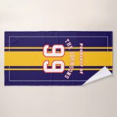 Personalized Sports Towel | Custom Football Player Badhanddoek (Badhanddoek)