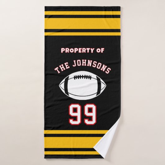 Personalized Sports Towel | Custom Football Player Badhanddoek (Badhanddoek)