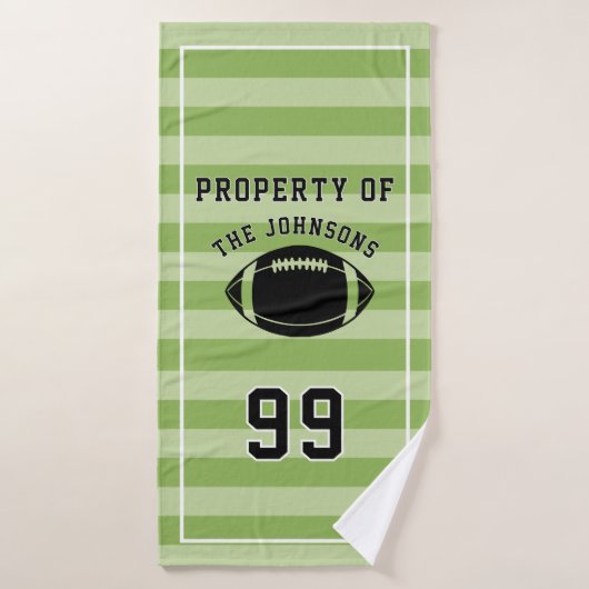 Personalized Sports Towel | Custom Football Player Badhanddoek (Badhanddoek)