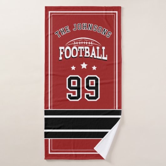 Personalized Sports Towel | Custom Football Player Badhanddoek (Badhanddoek)