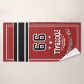 Personalized Sports Towel | Custom Football Player Badhanddoek (Badhanddoek)