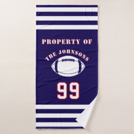 Personalized Sports Towel | Custom Football Player Badhanddoek
