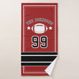 Personalized Sports Towel | Custom Football Player Badhanddoek