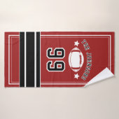 Personalized Sports Towel | Custom Football Player Badhanddoek (Badhanddoek)