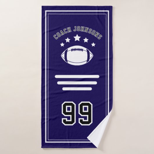 Personalized Sports Towel | Custom Football Player Badhanddoek (Badhanddoek)