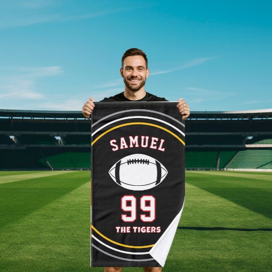 Personalized Sports Towel | Custom Football Player Handdoek
