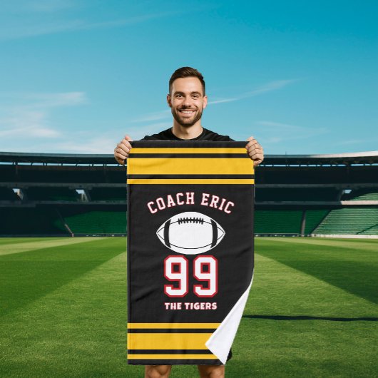 Personalized Sports Towel | Custom Football Player Handdoek