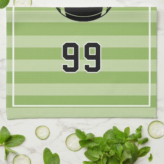 Personalized Sports Towel | Custom Football Player Theedoek (Gevouwen)