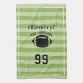 Personalized Sports Towel | Custom Football Player Theedoek (Verticaal)