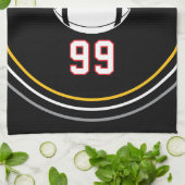 Personalized Sports Towel | Custom Football Player Theedoek (Gevouwen)