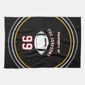 Personalized Sports Towel | Custom Football Player Theedoek (Horizontaal)