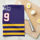 Personalized Sports Towel | Custom Football Player Theedoek (Quarter Fold)