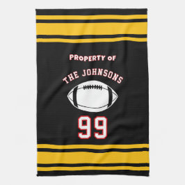 Personalized Sports Towel | Custom Football Player Theedoek