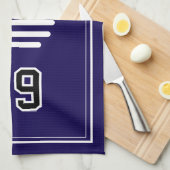 Personalized Sports Towel | Custom Football Player Theedoek (Quarter Fold)
